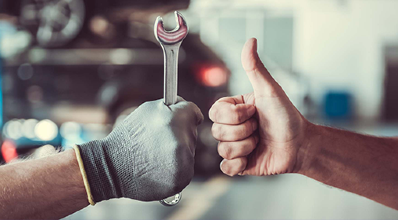Reparatie aan leaseauto