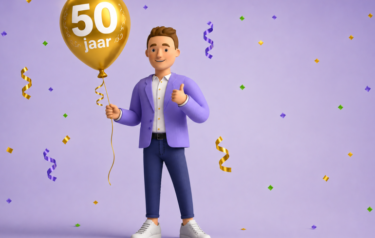 Mees met ballon